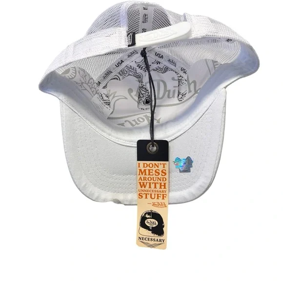 Von Dutch Black and White Logo Trucker Hats - Picture 6 of 7